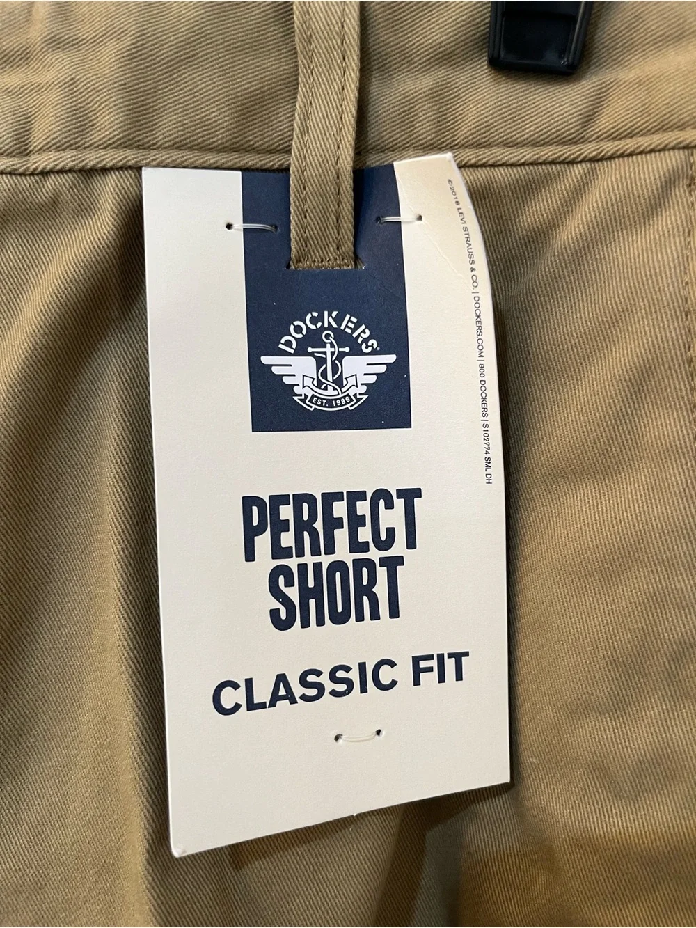 NWT! Dockers Men’s The Perfect Shorts Classic Fit Tan Size 32 Causal Flat Front
